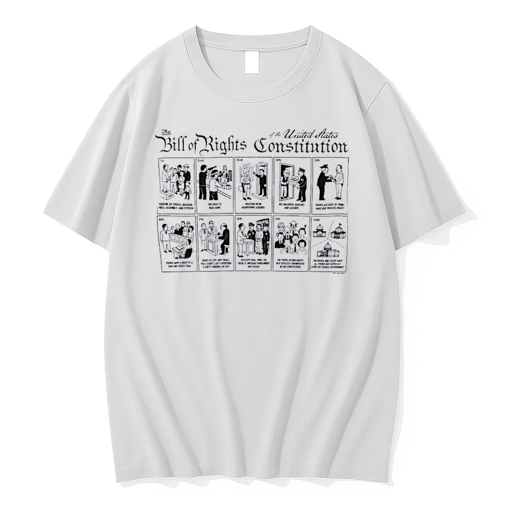 The Illustrated Bill Of Rights Ringer Shirts