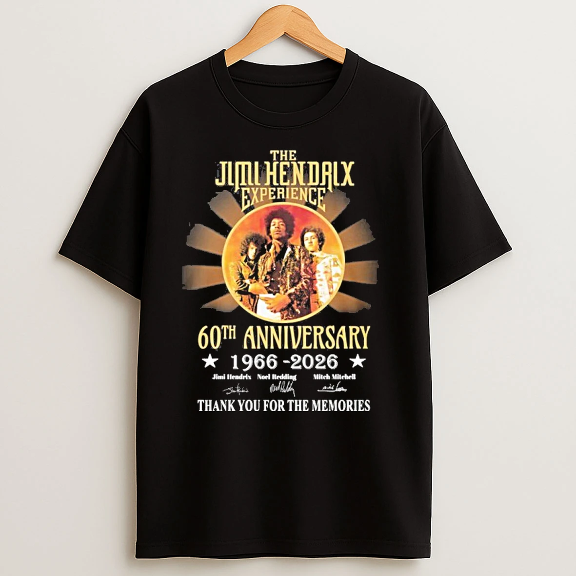 The Jimi Hendrix Experience 60th Anniversary 1966 2026 Thank You For The Memories T Shirts