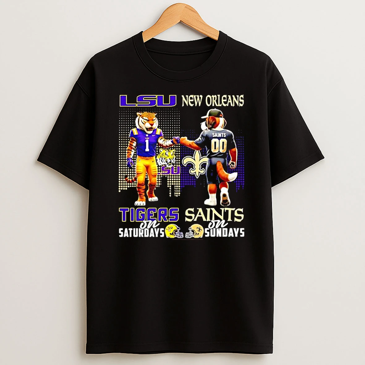 The Lsu Tiger On Saturdays And New Orleans Saints On Sundays Mascots College Shirts