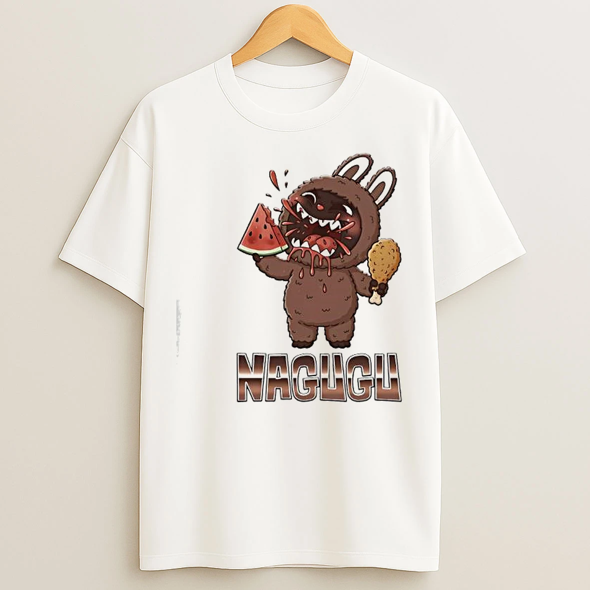 The Monsters Labubu Nagugu Watermelon Fried Chicken Graphic T Shirts