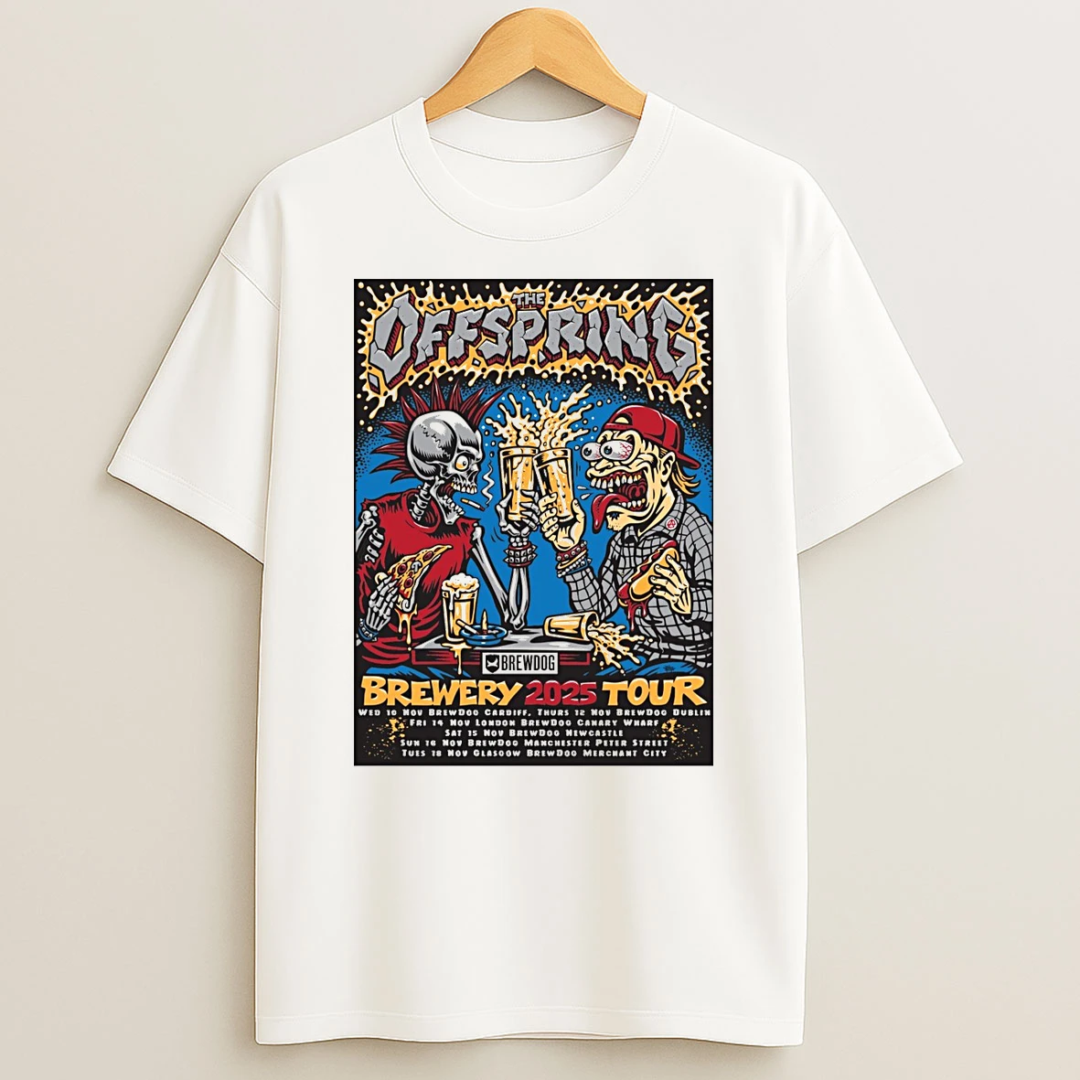 The Offspring Brewdog Brewery November 10 18 2025 Tour Shirts