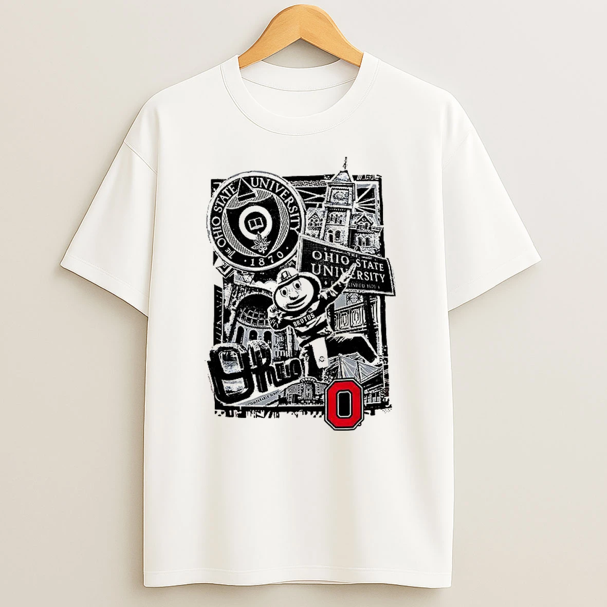 The Ohio State University Buckeyes Landmark Collage Graphic Shirts