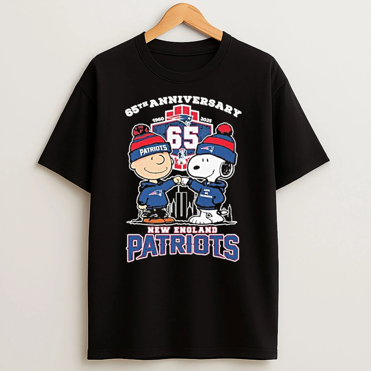 The Peanuts 65th Anniversary 1960 2025 New England Patriots Shirts