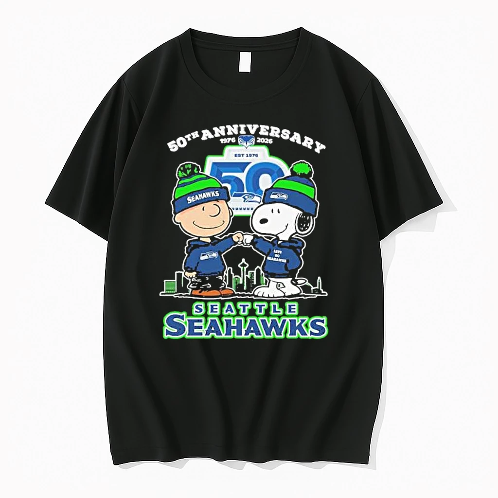 The Peanuts 65th Anniversary 1960 2025 Seattle Seahawks Shirts