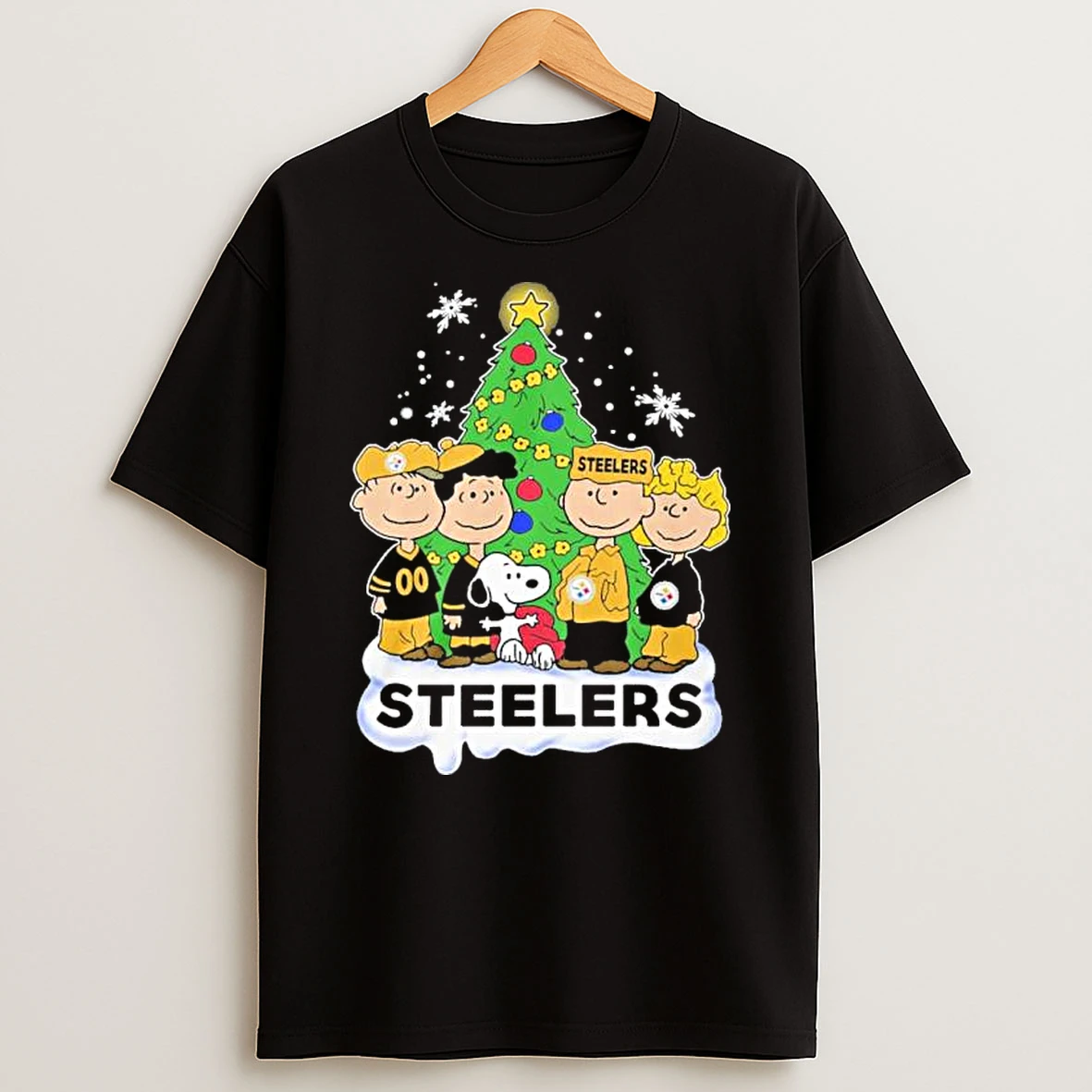 The Peanuts Characters Pittsburgh Steelers Christmas 2025 Shirts