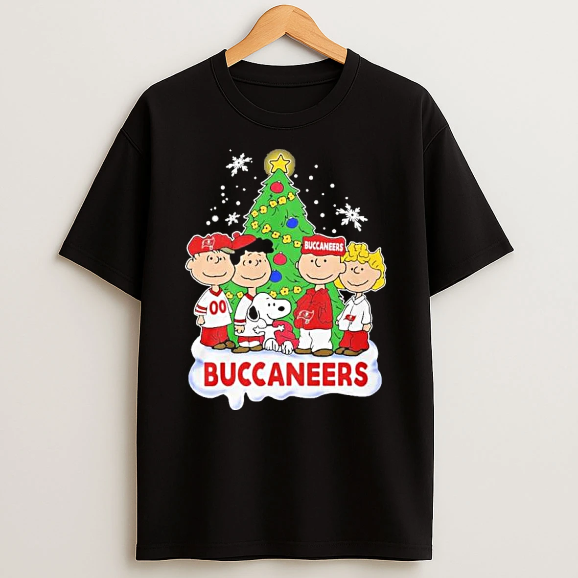 The Peanuts Characters Tampa Bay Buccaneers Christmas 2025 Shirts