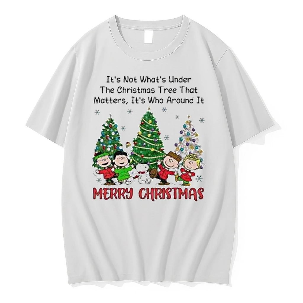 The Peanuts Its Not Whats Under The Christmas Tree That Matters Its Who Around It Merry Christmas Shirts