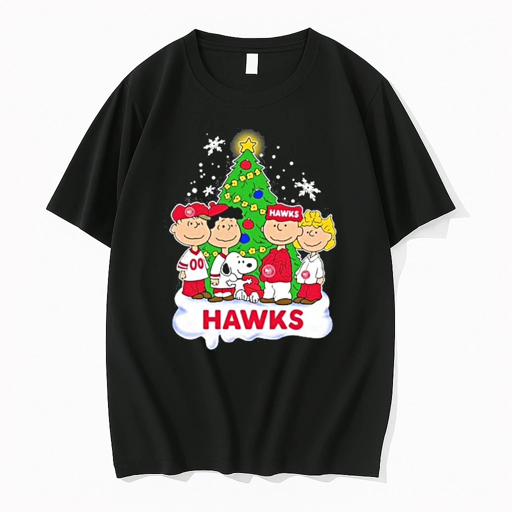 The Peanuts X Atlanta Hawks Merry Christmas Shirts