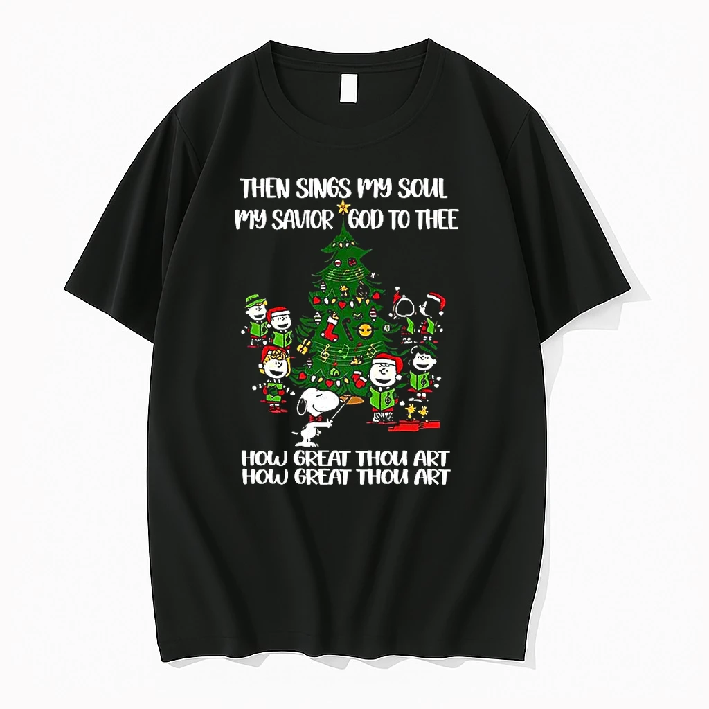 The Peanuts Then Sings My Soul My Savior God To Thee Christmas Tree Shirts