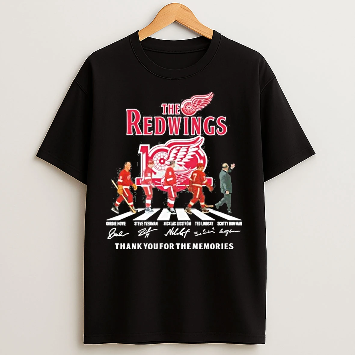 The Red Wings Team Player Abbey Road Signature Thank You For The Memories T Shirts