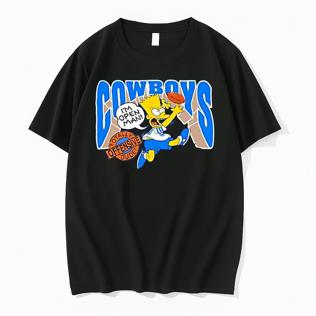 The Simpsons Bart I Am Open Man Cowboys Totally Dude Offensive Graphic Shirts