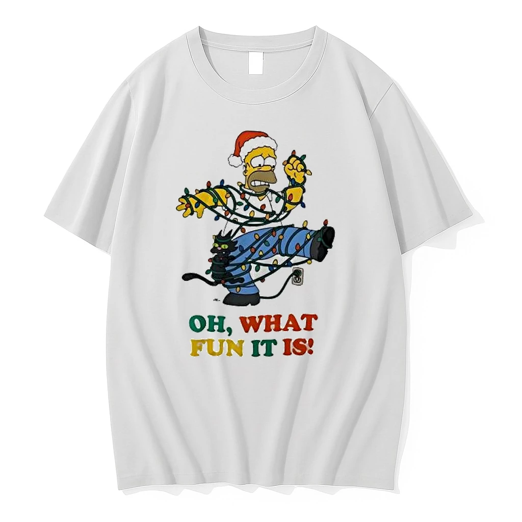 The Simpsons Lights Christmas Oh What Fun It Is Shirts
