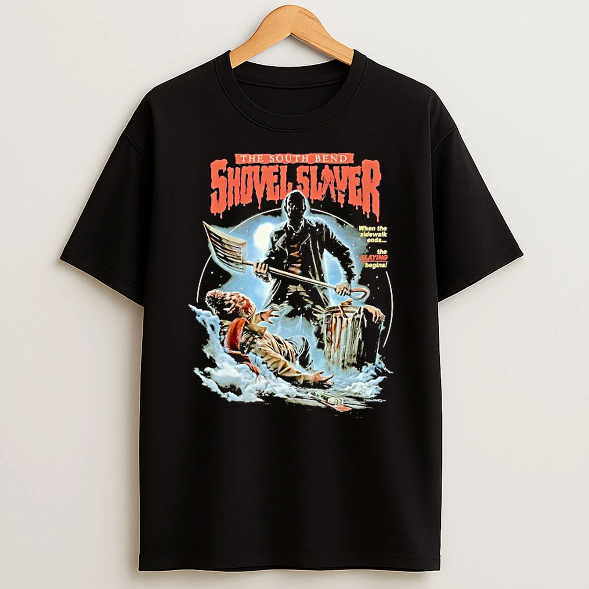 The South Bend Shovel Slayer When The Sidewalk Ends The Slaying Begins Christmas Shirts