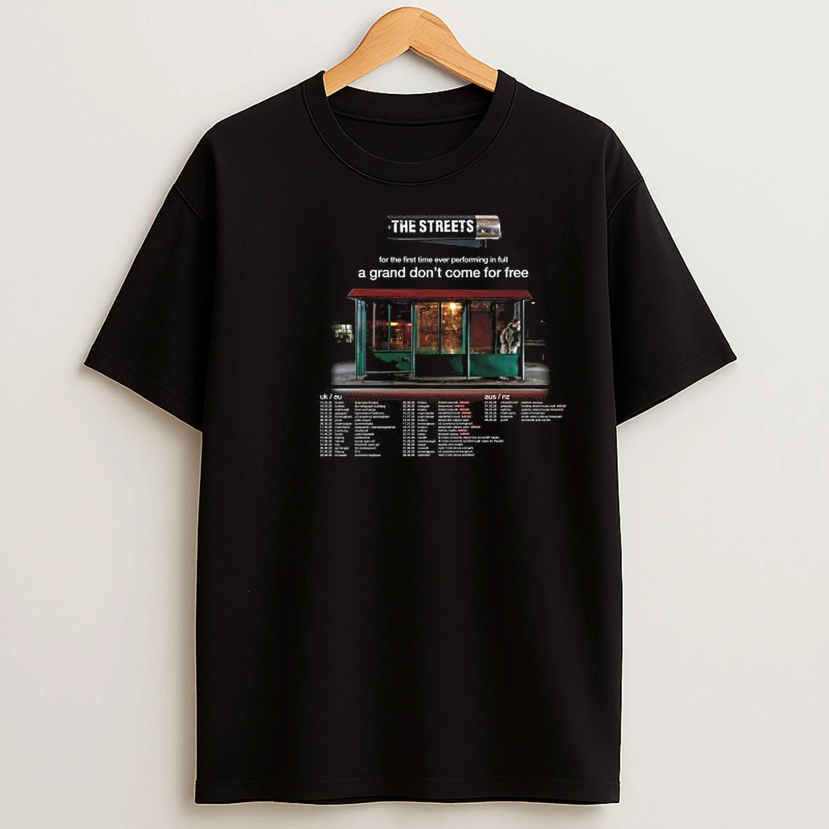 The Streets A Grand Dont Come For Free 2026 Circle Black T Shirts
