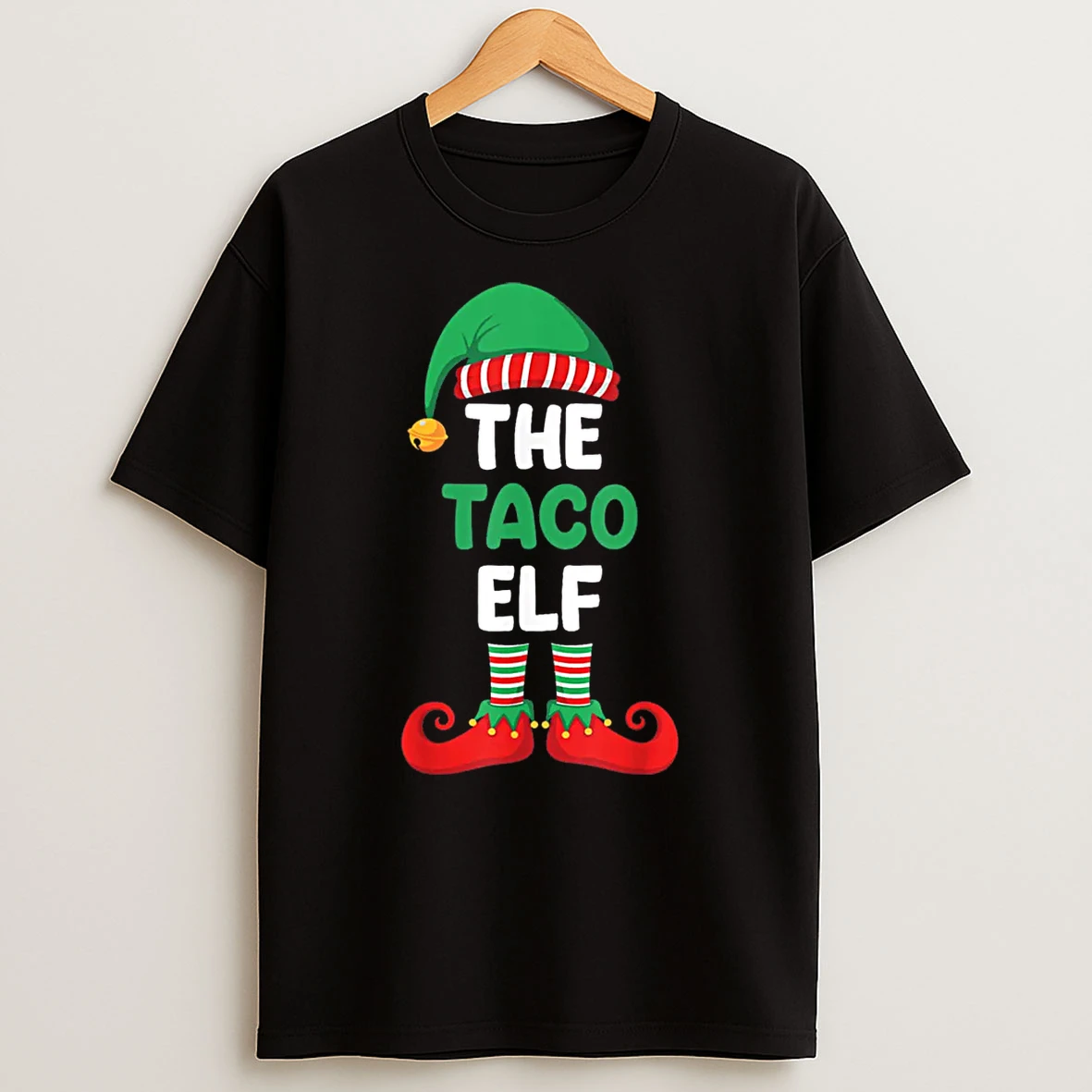 The Taco Elf Funny Christmas For Taco Lover Foodie Top Shirts