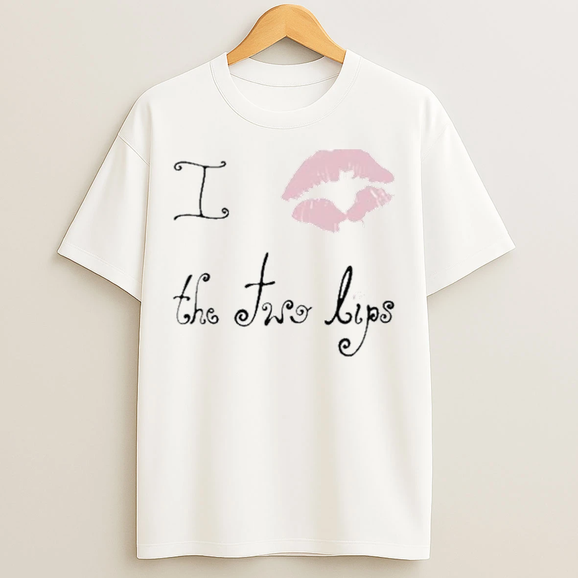 The Two Lips I Kiss The Two Lips Circle White T Shirts