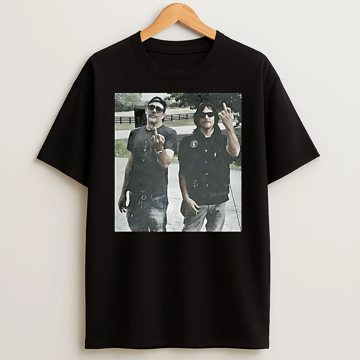 The Walking Dead Horror Tv Series Character Middle Finger Meme Shirts
