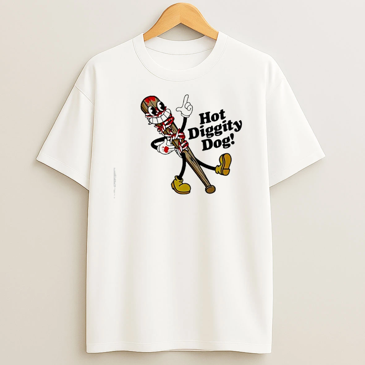 The Walking Dead Raglan 15th Anniversary Hot Diggity Dog T Shirts
