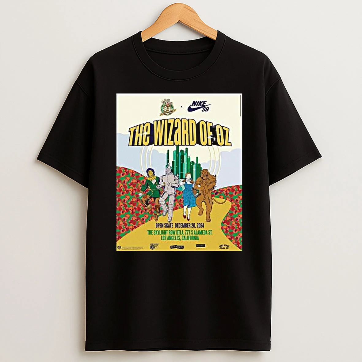 The Wizard Of Oz X Nike Sb For Open Skate December 20th 2024 At The Skylight Row Dtla 777 S Alameda St In Los Angeles Califonia Shirts