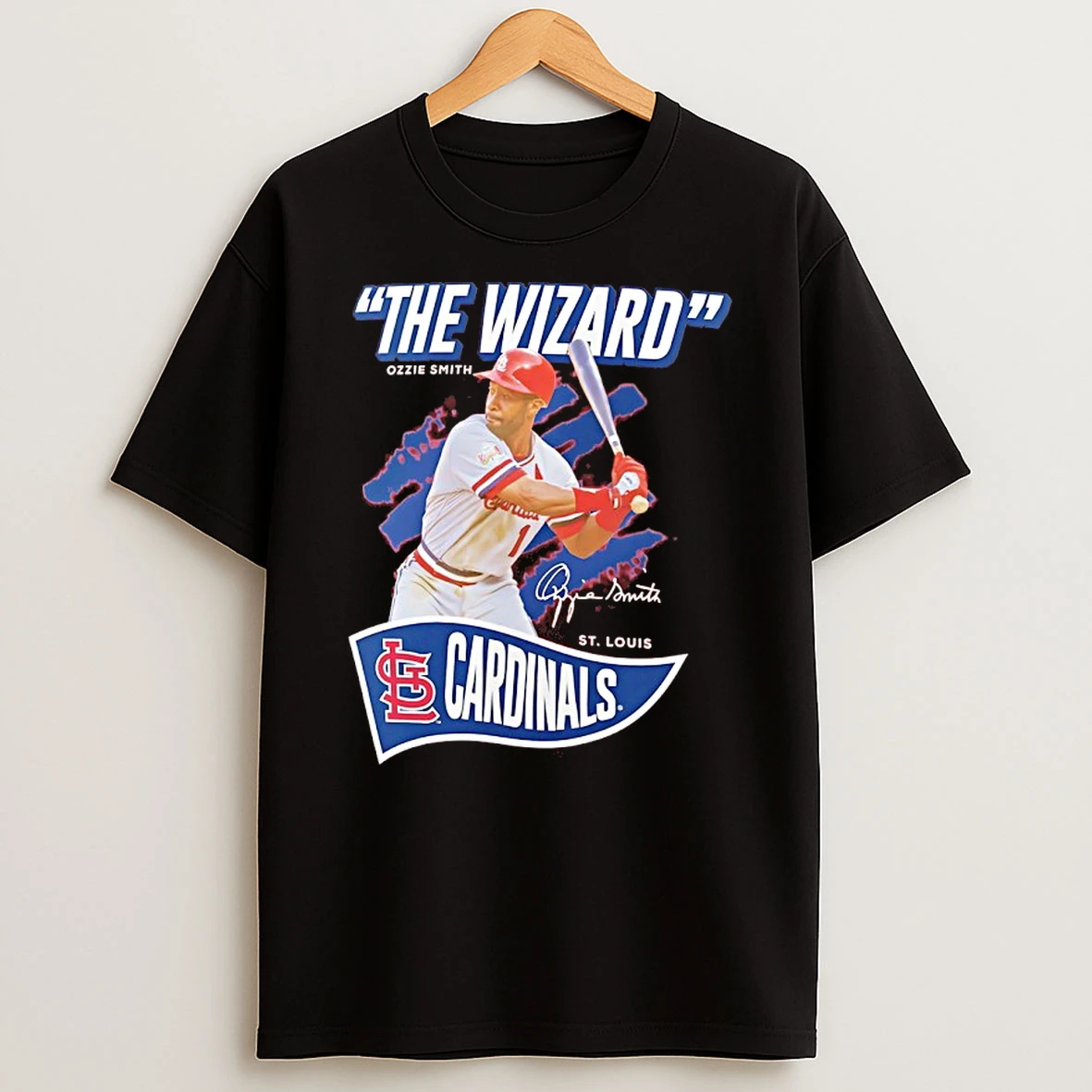 The Wizard Ozzie Smith St Louis Cardinals Player Nickname Signatue Shirts