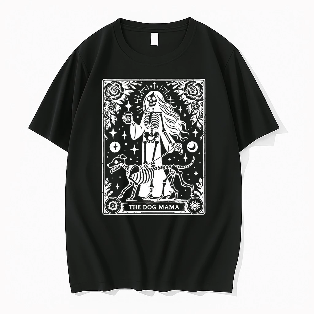 The Dog Mama Skeleton Tarot Card Shirts