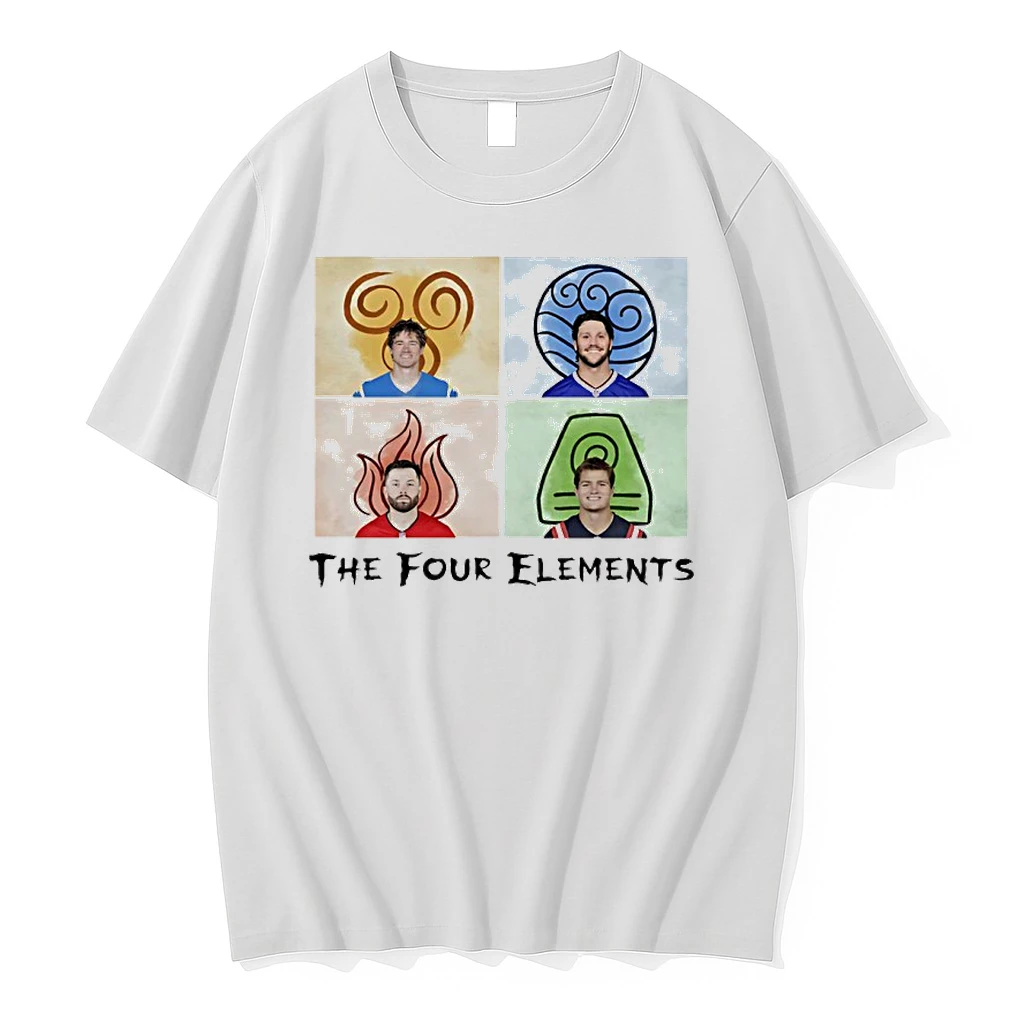 The Four Quarterbacks Elements Drake Maye Josh Allen Baker Mayfield And Justin Herbert Shirts