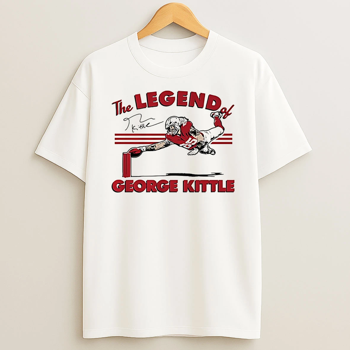 The Legend Of George Kittle Catch Signature Shirts