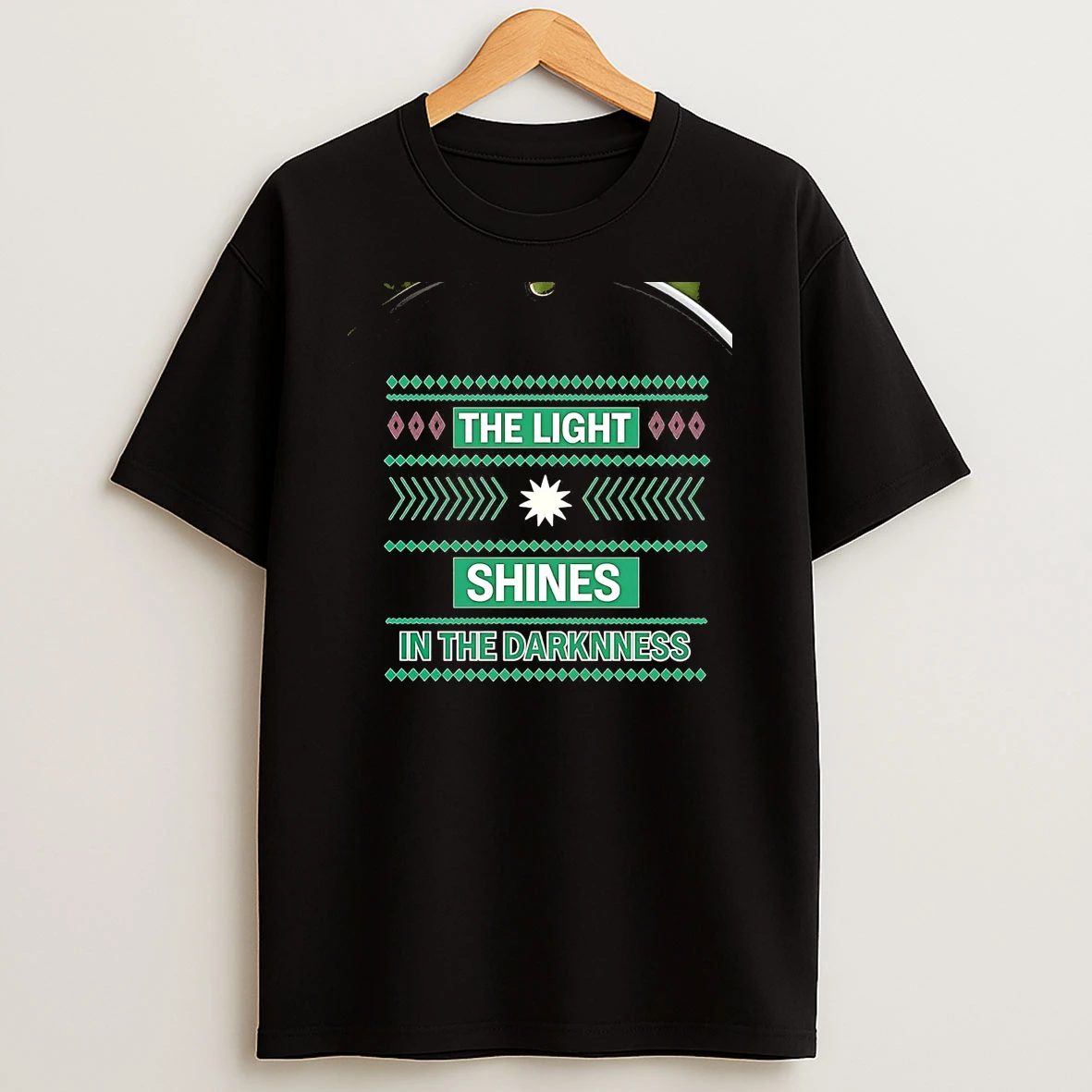 The Light Shines In The Darkness Ugly Christmas Chriast Shirts