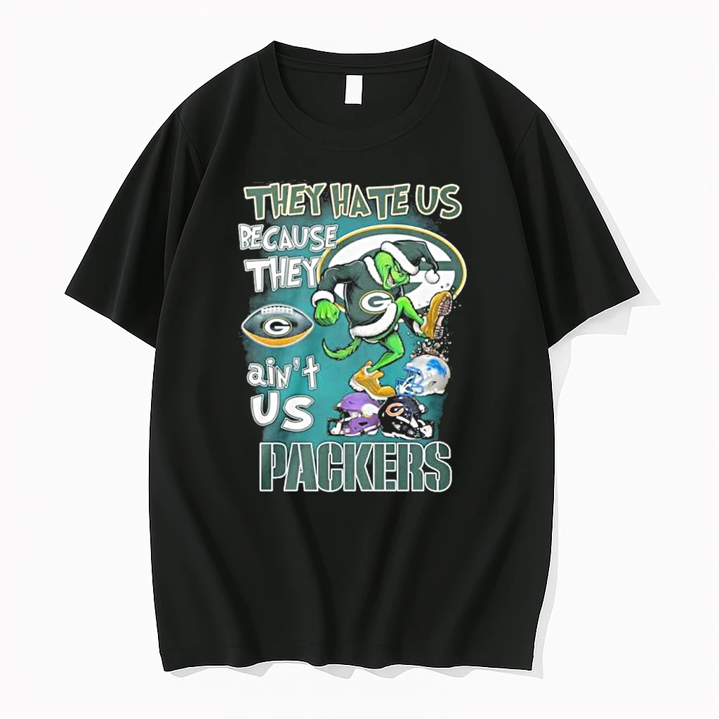 They Hate Us Cause They Aint Us Grinch Green Bay Packers Stomp On Teams Shirts