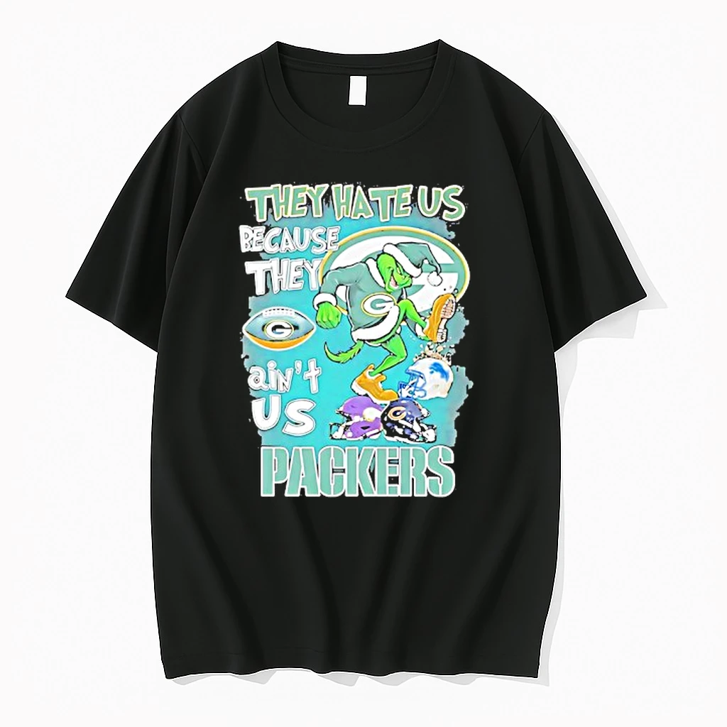They Hate Us Because They Aint Us Green Bay Packers Grinch Shirts