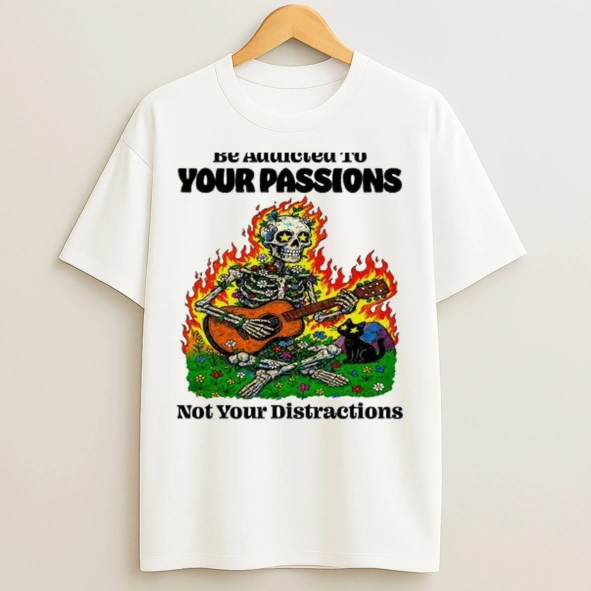 Thirdeyekingdom Follow Your Passions Circle White T Shirts