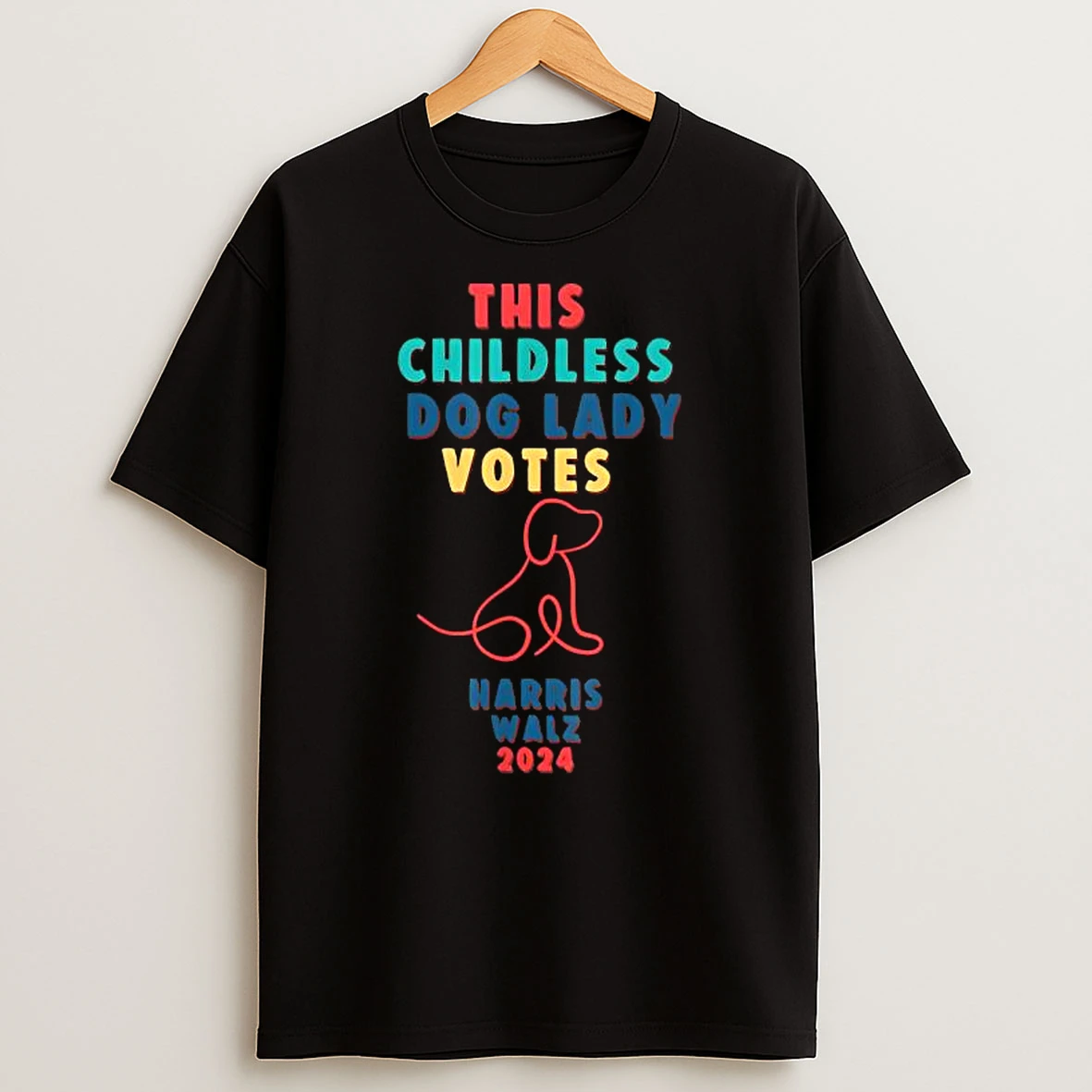 This Childless Dog Lady Votes Kamala %ce%b3co Harris Walz Shirts