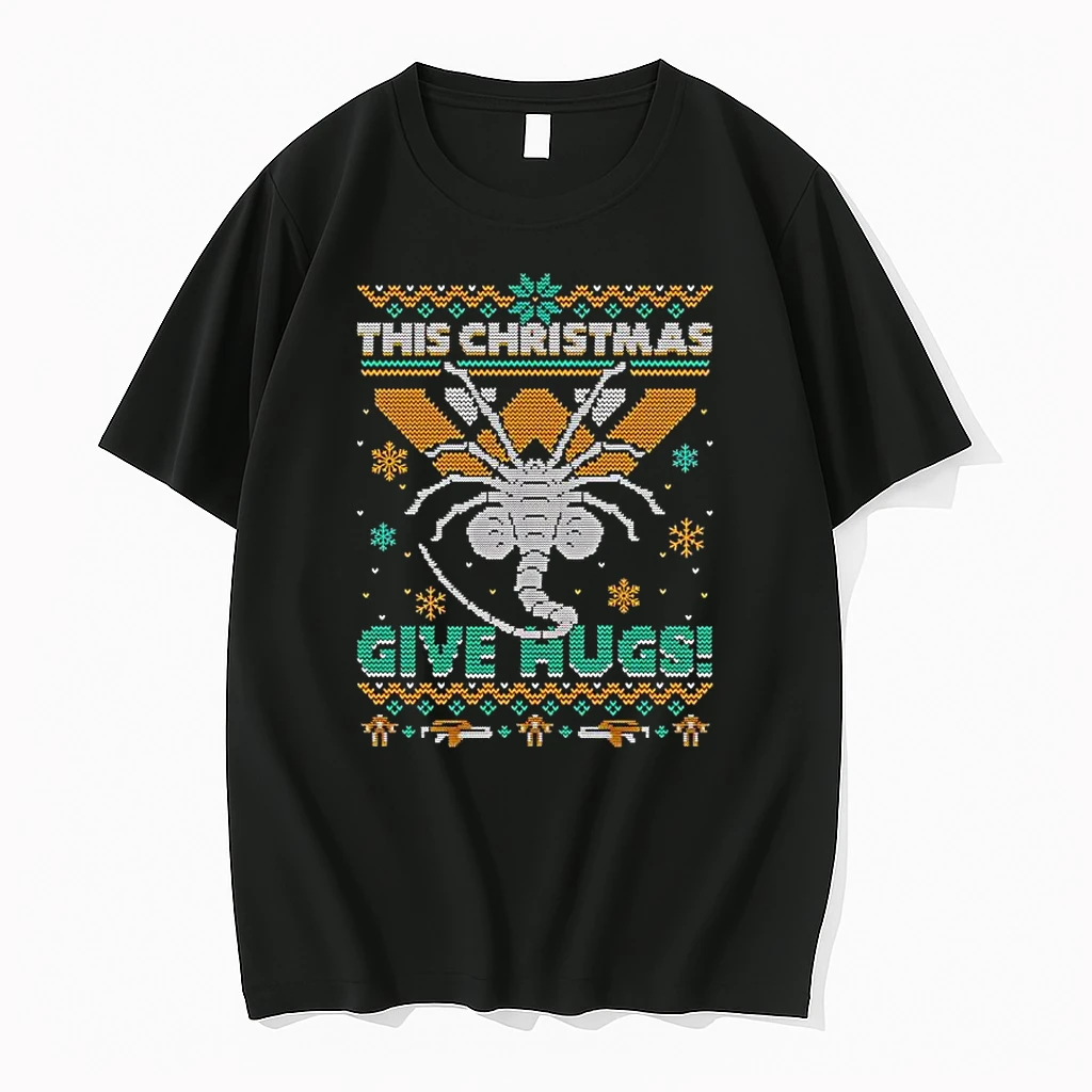 This Give Hugs Ugly Christmas 2025 Black Shirts