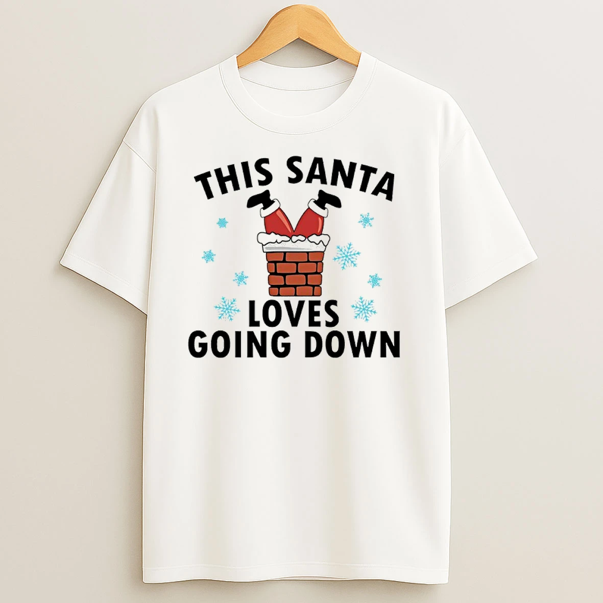 This Santa Loves Going Down T Shirts