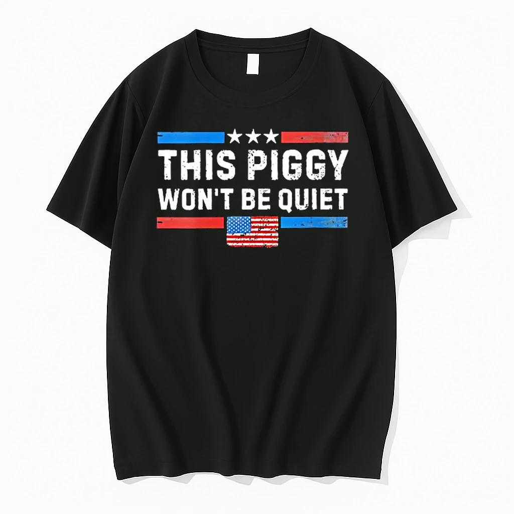 This Piggy Wont Be Quiet American Flag Vintage Shirts