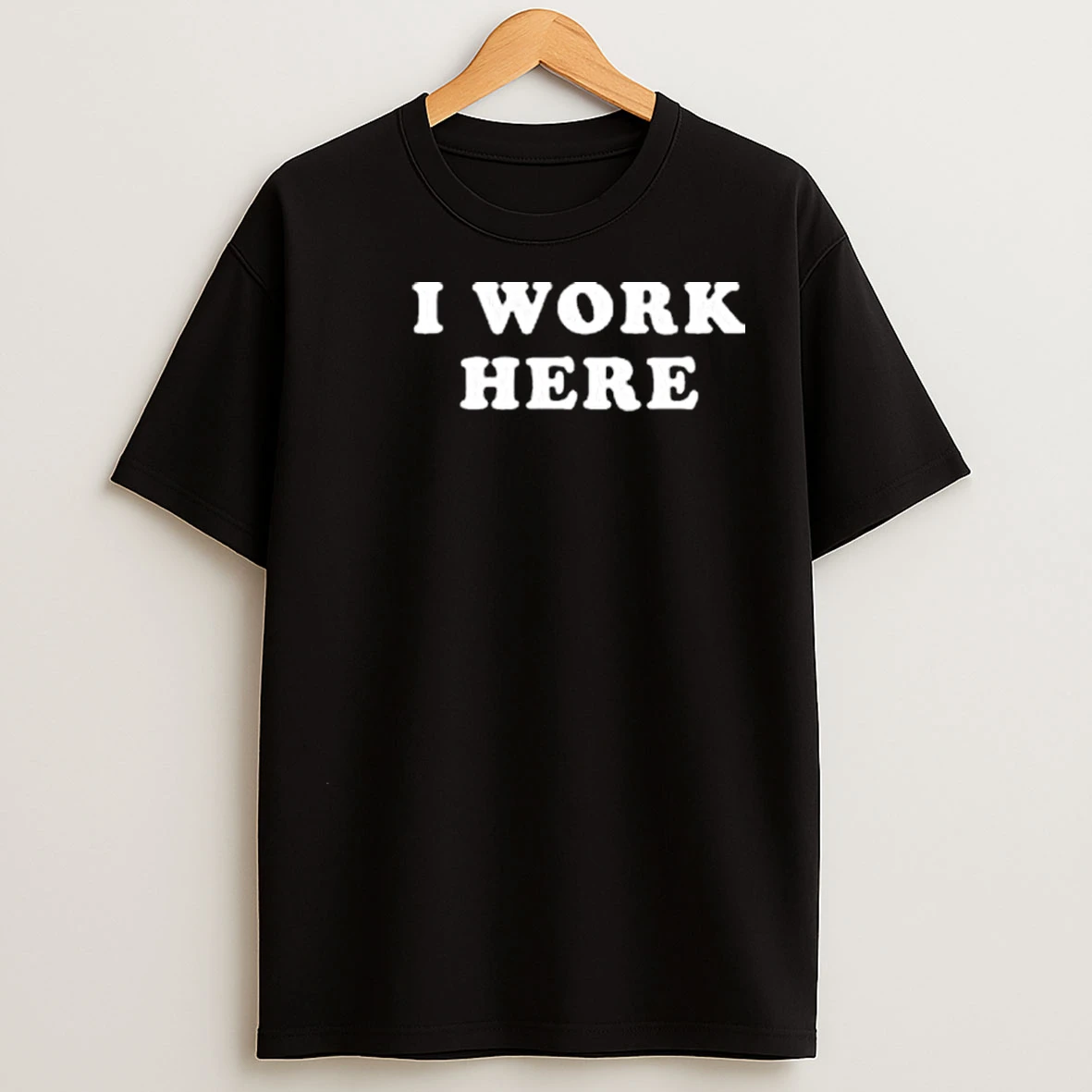 Threedom I Work Here Circle Black T Shirts