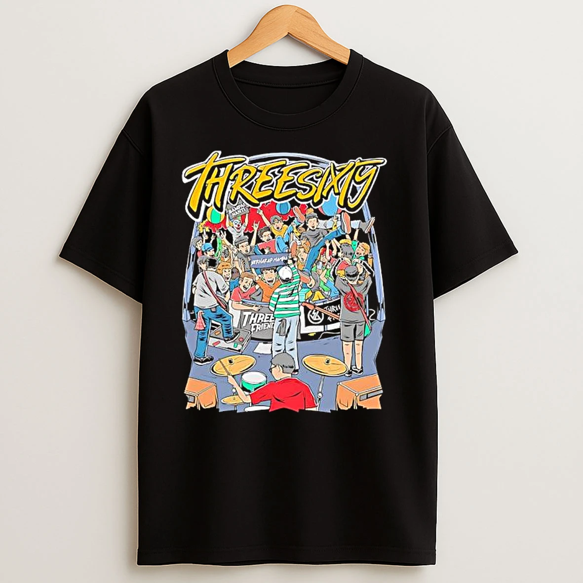 Threesixty Three Frient Band Graphic T Shirts