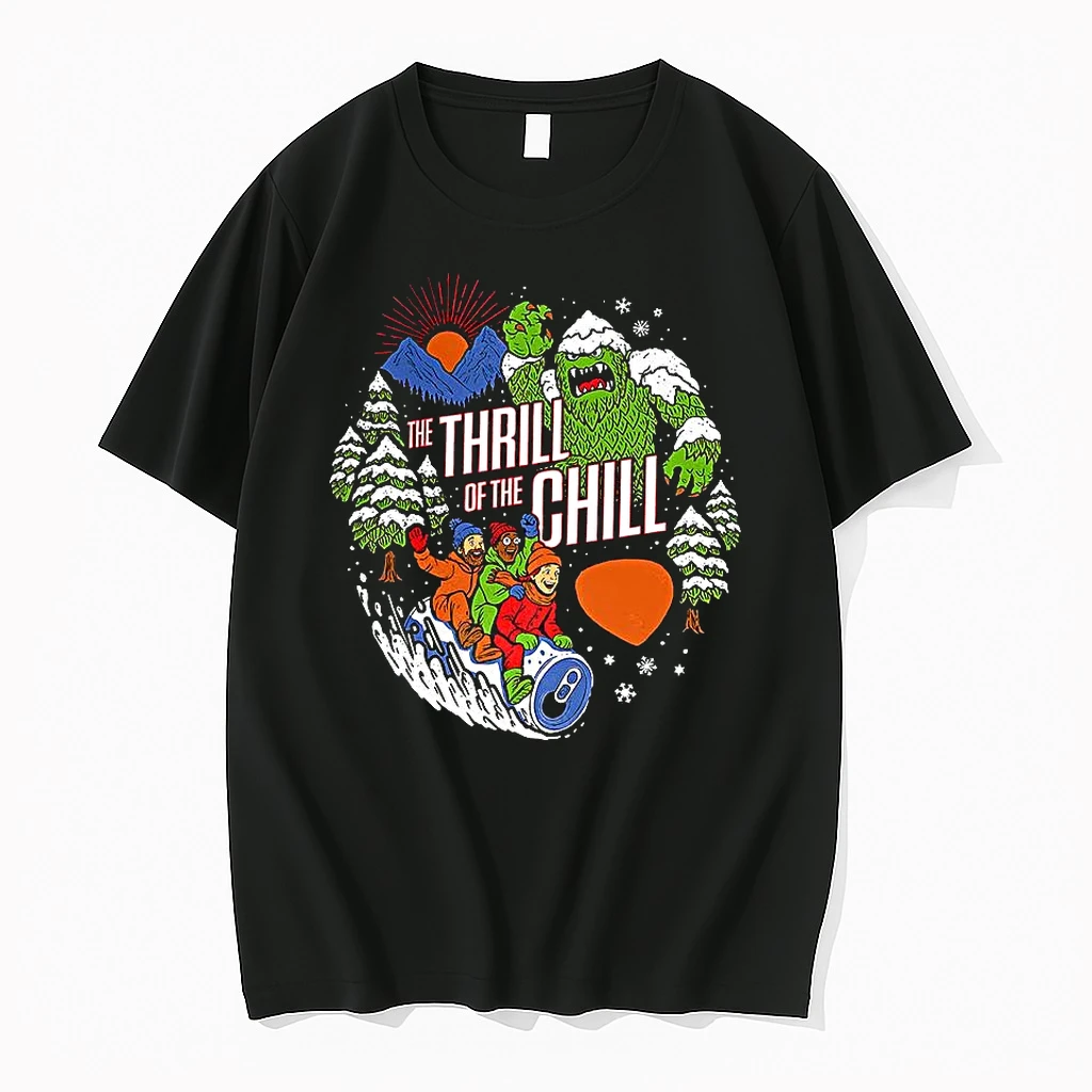 Thrill Of The Chill Skiing Yeti Snow Monster Midnight Shirts