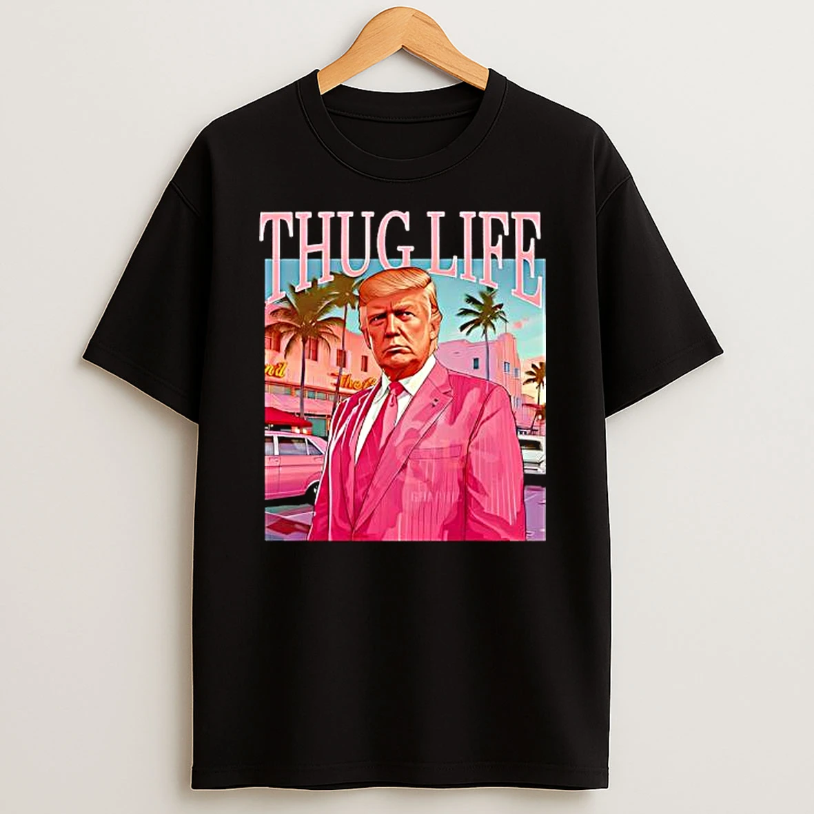 Thug Life Trump Pink Shirts