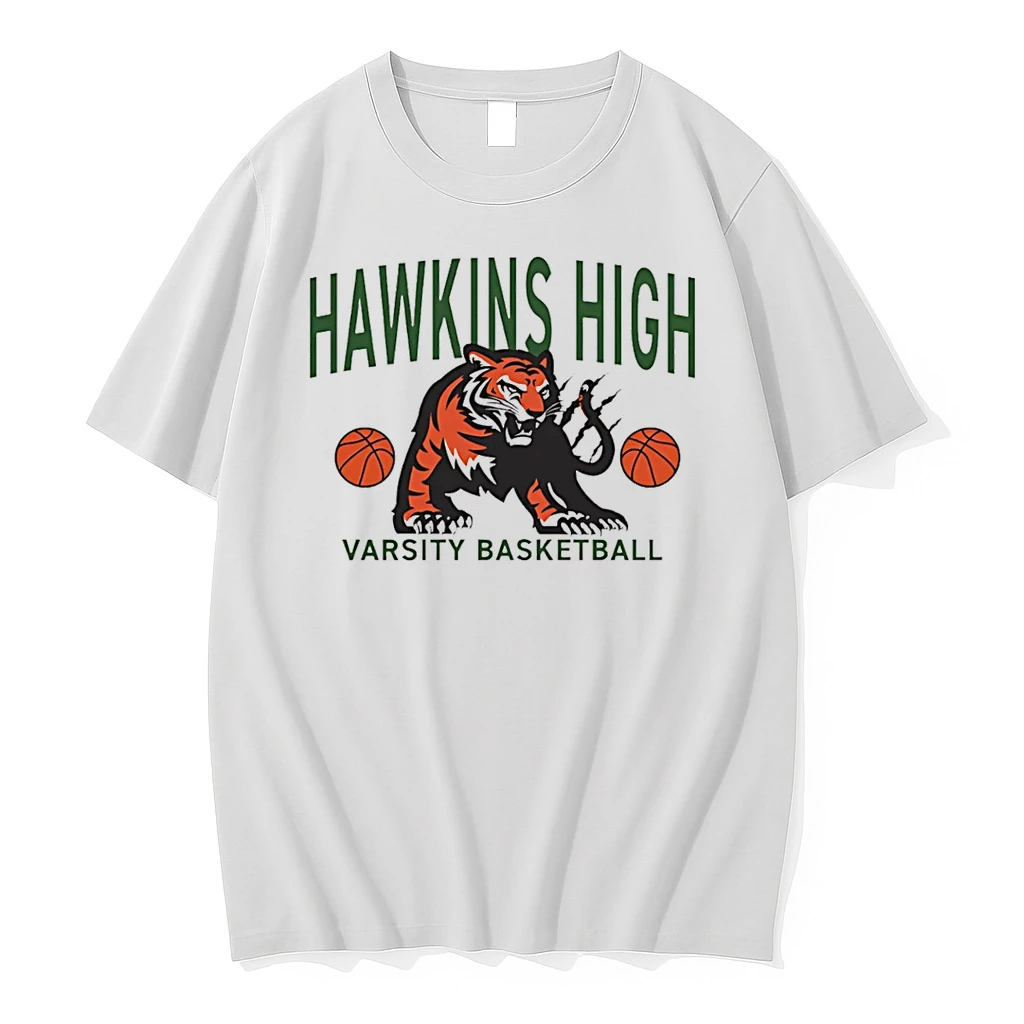 Tiger Stranger Things Hawkins High Varsity Basketball Shirts