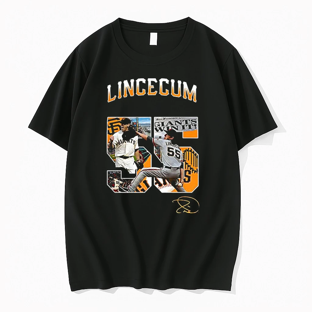 Tim Lincecum Giants Number 55 Signature Shirts