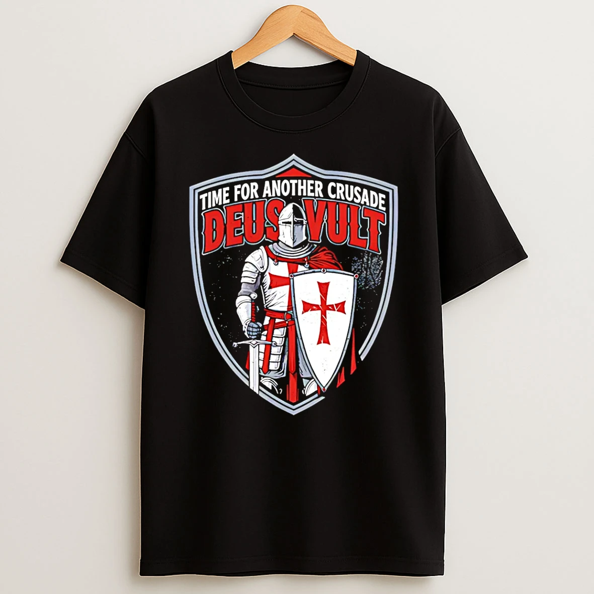Time For Another Crusade Deus Vult Deus Vult Crusader Knight Shirts