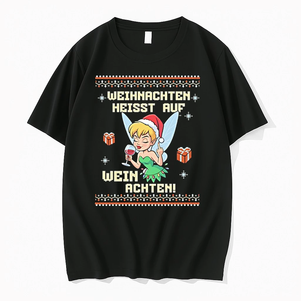 Tinker Bell Weihnachten Heisst Auf Wein Achten Christmas Ugly Sweat Shirts
