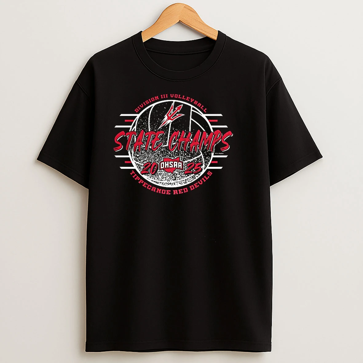Tippecanoe Red Devils 2025 Ohsaa Volleyball Division 3 State Champions T Shirts