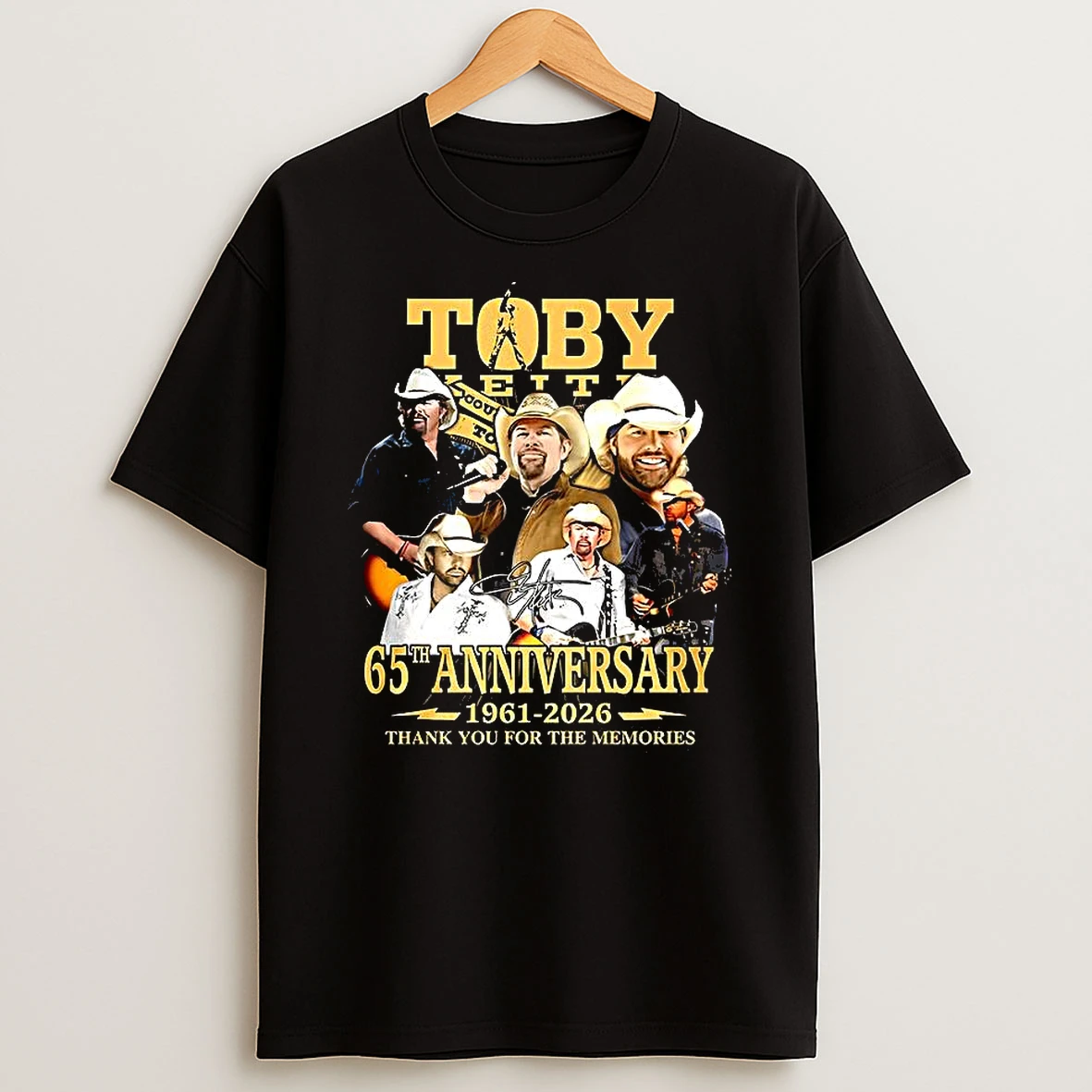 Toby Keith 65th Anniversary Thank You For The Memories Signature Shirts