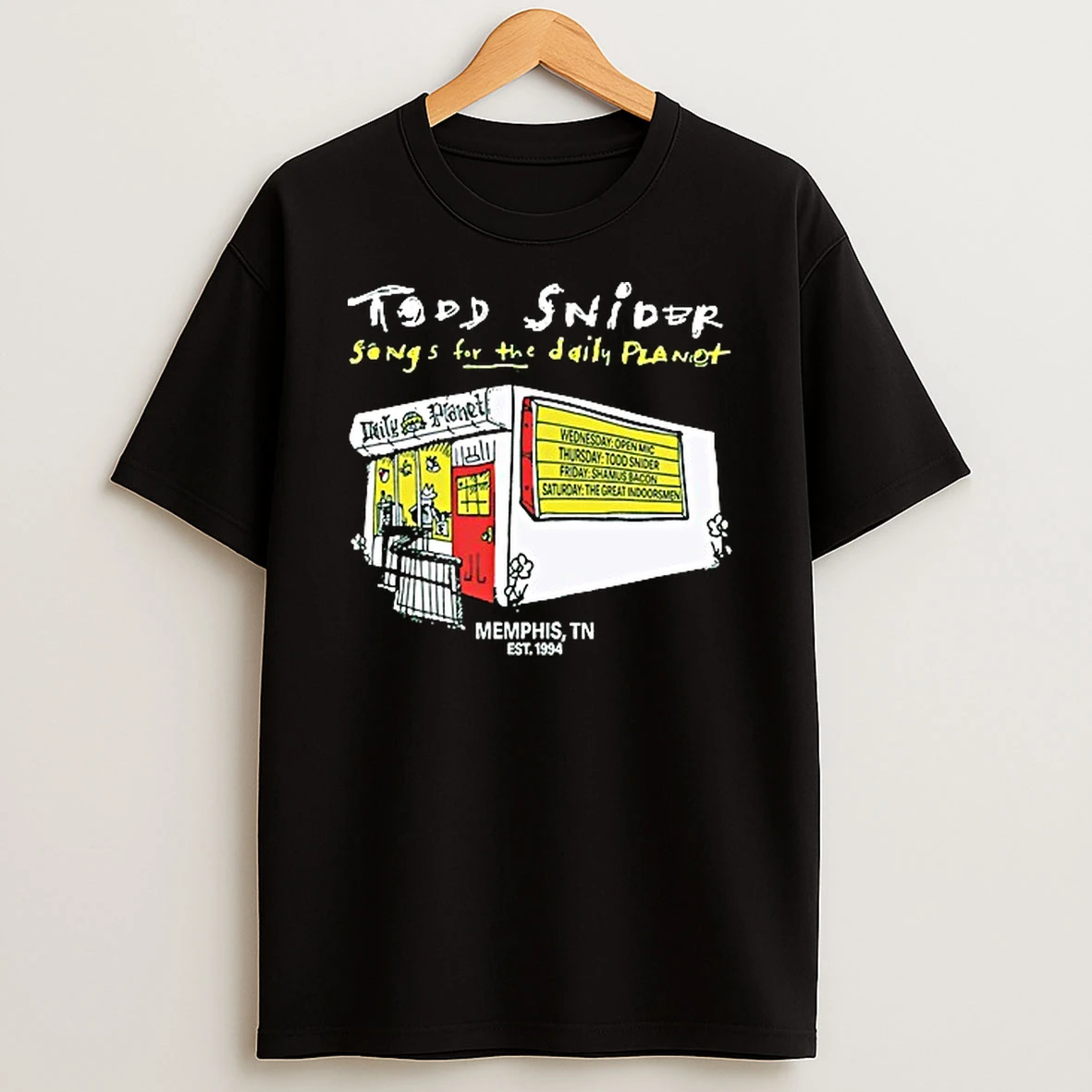 Todd Snider Songs For The Daily Planet Memphis Tn Est 1994 Shirts