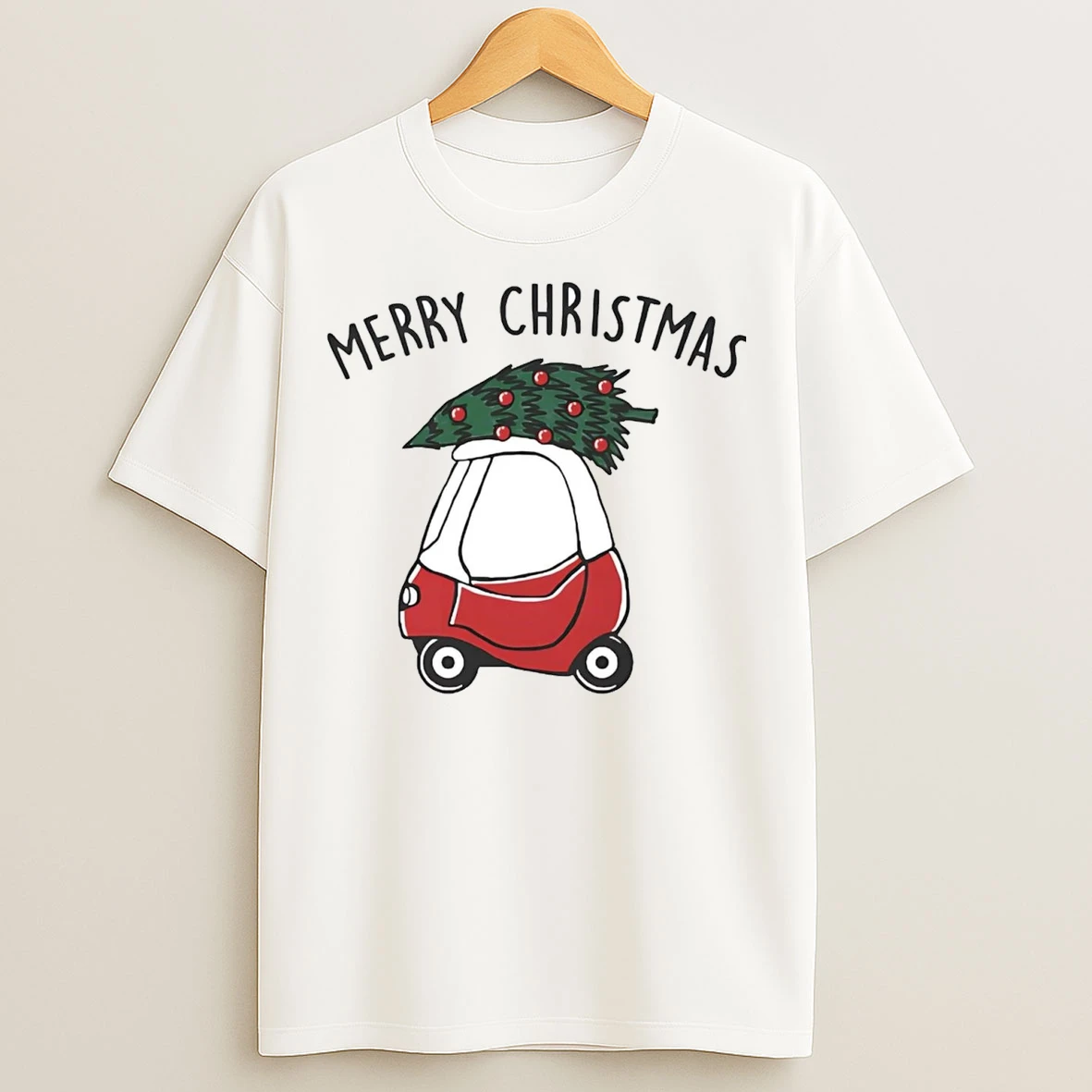 Toddler Car Merry Christmas T Shirts