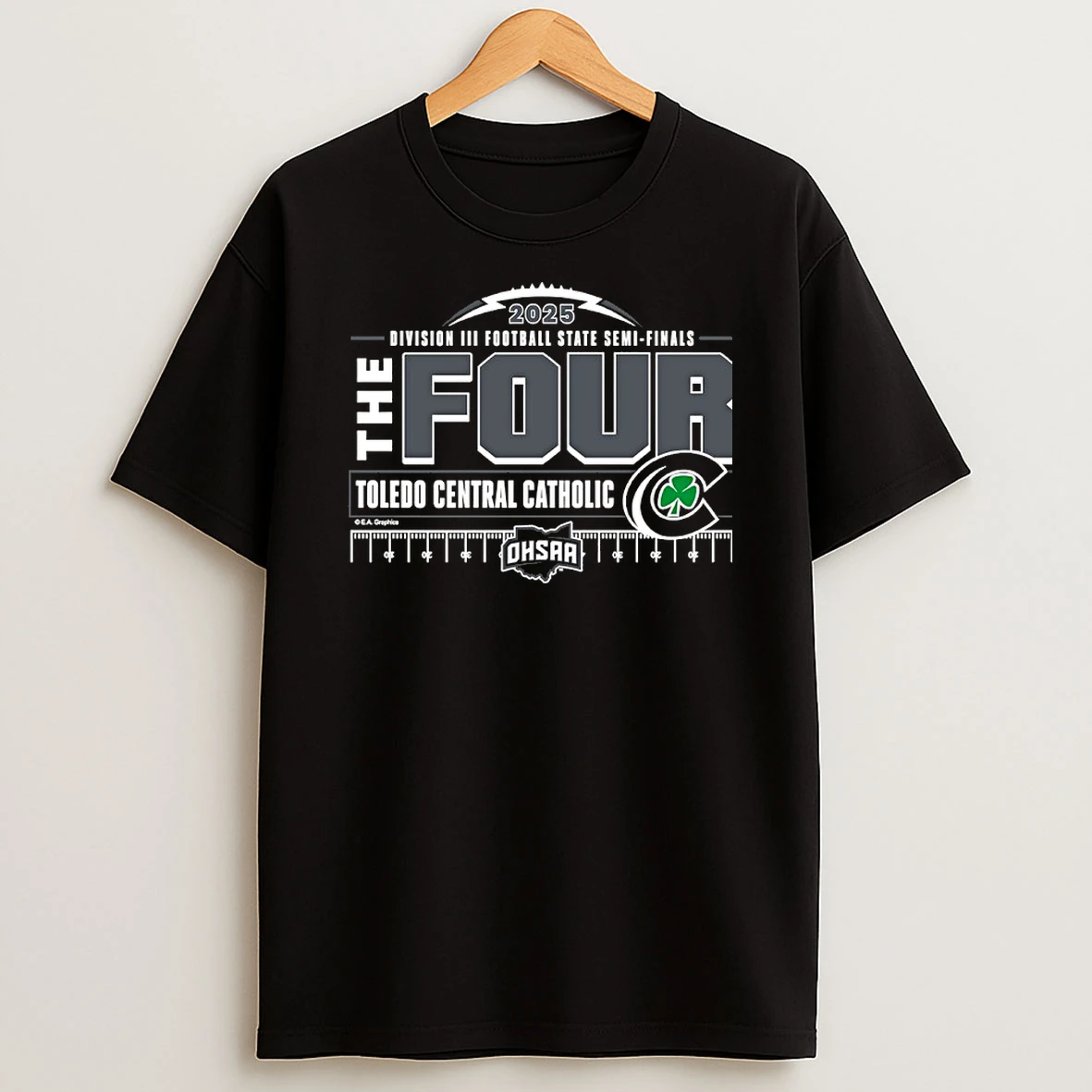 Toledo Central Catholic 2025 Mhsaa D3 Football State Semi Finals The Four Shirts