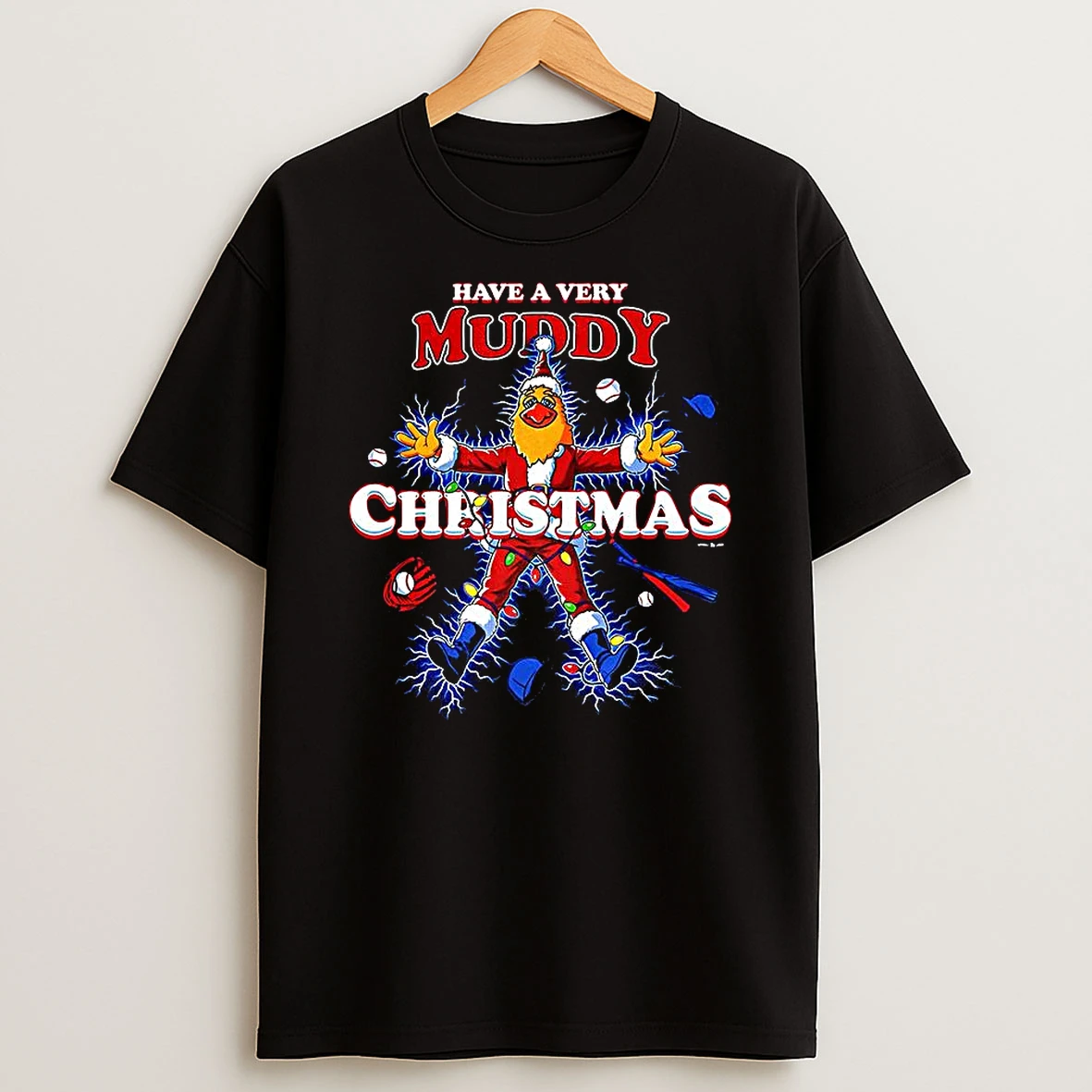 Toledo Mud Hens Baseball Muddy Mascot Shock Christmas Shirts