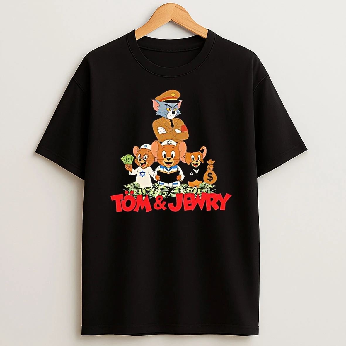Tom And Jerry Nazi Uniform Graphic Shirts